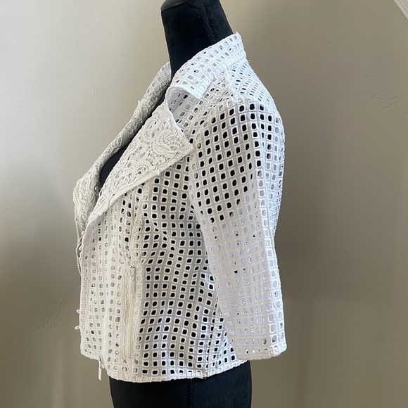 ALDO MARTINS Cotton cutout mesh moto jacket - Picture 6 of 7